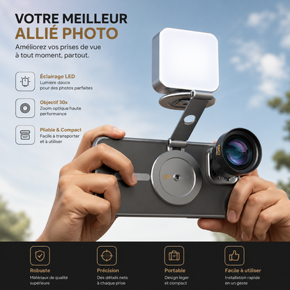 Support magnétique double pour smartphone, accessoire griffe froide pour photographie professionnelle